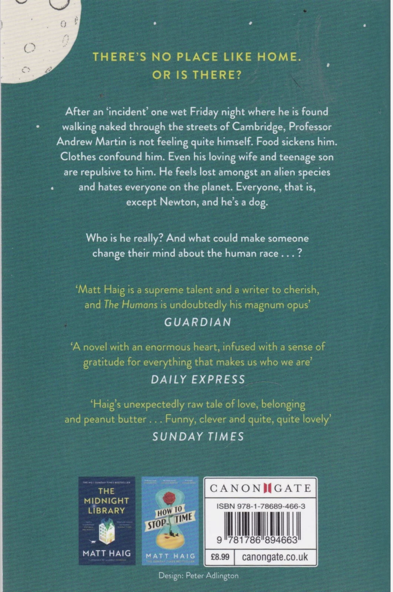 Humans by Matt Haig back cover