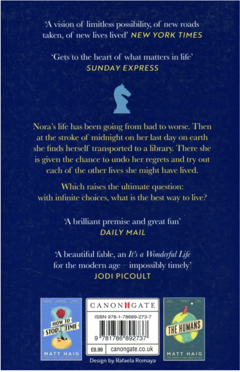 Midnight Library by Matt Haig back cover